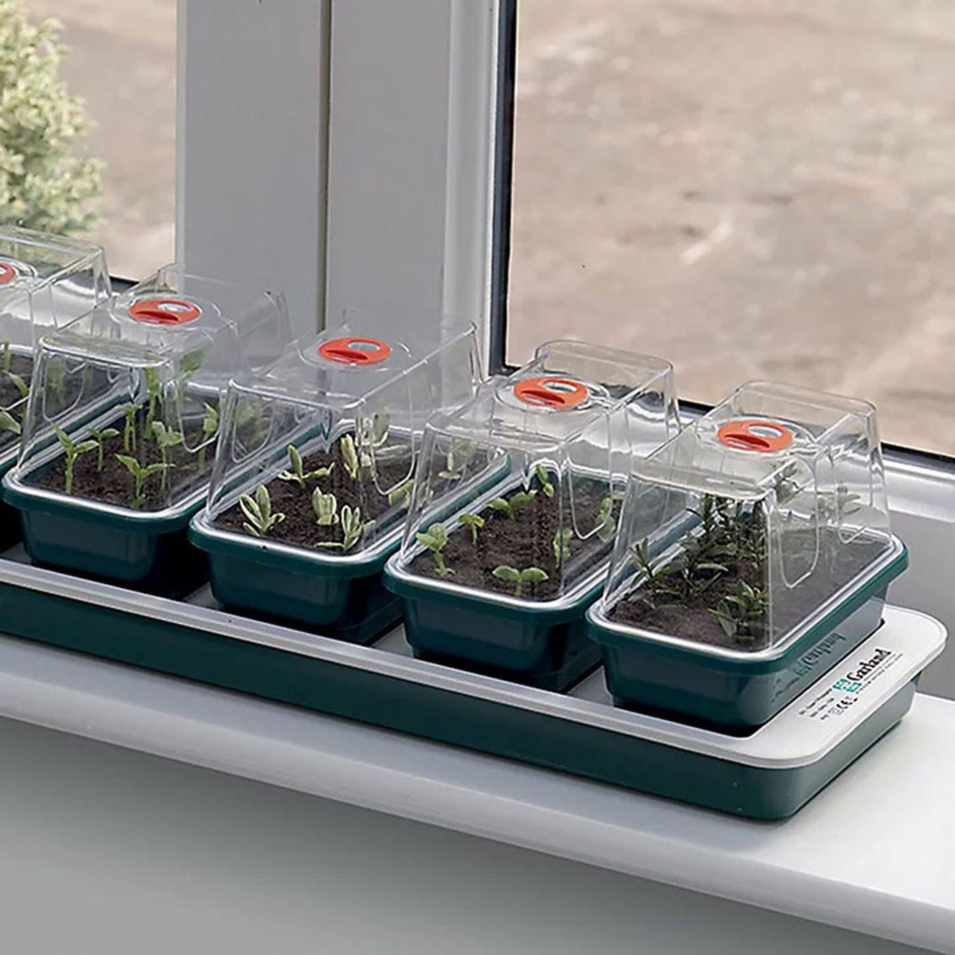 Windowsill Propagator Electric 7 Trays Plant Nursery Plastic Lid Heated 13W 230V - Image 2
