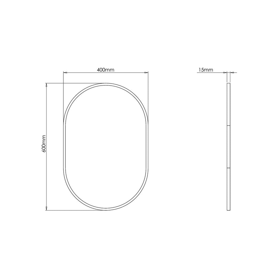 Sensio Bathroom Mirror Dark Bronze Wall Mounted Contemporary (H)60cm (W)40cm - Image 4