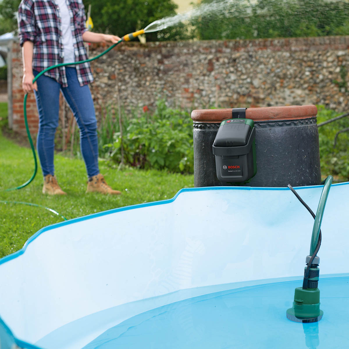 Bosch Water Butt Pump Submersible Garden Cordless Timer Powerful 18V Body Only - Image 3