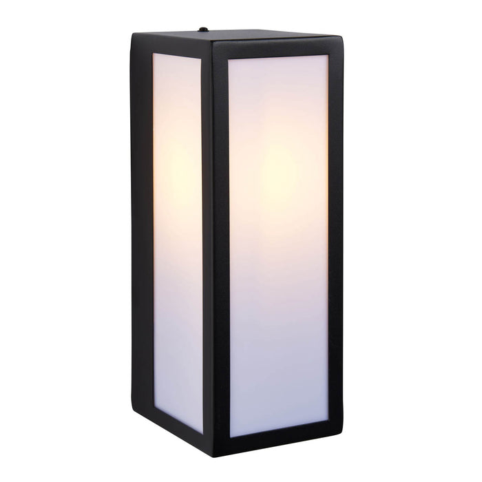 Outdoor Wall Light Plastic Frosted Opal Steel Matt Black Finish Dimmable Modern - Image 2