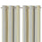 Eyelet Curtain Pair Yellow Stripes Lined Bay Window Modern (W)167 (L)183cm - Image 1