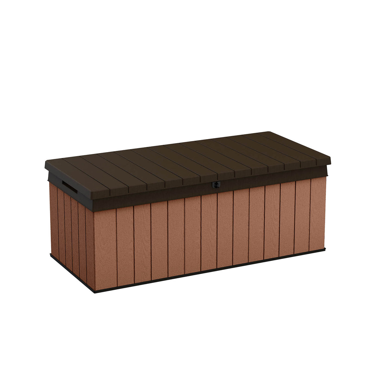 Keter Garden Storage Bench Seat Box 380L Brown Weatherproof Outdoor Chest - Image 1