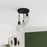 Ceiling Light Pendant 3 Lamp LED Frosted Glass Metal Matt Black Round Modern - Image 3