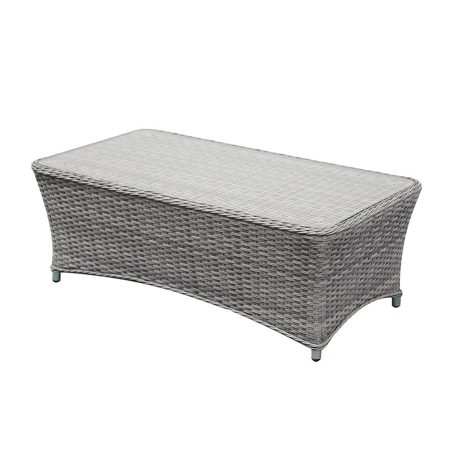 Outdoor Coffee Set 4 Seater Grey Rattan Garden Furniture Washable Cushion Covers - Image 10
