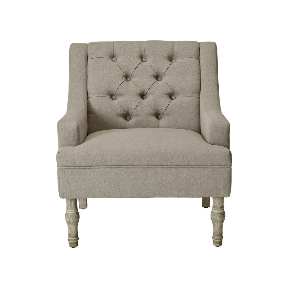 Relaxer Accent Chair Grey Linen Effect Living Room Bedroom (H)835mm (W)740mm - Image 2