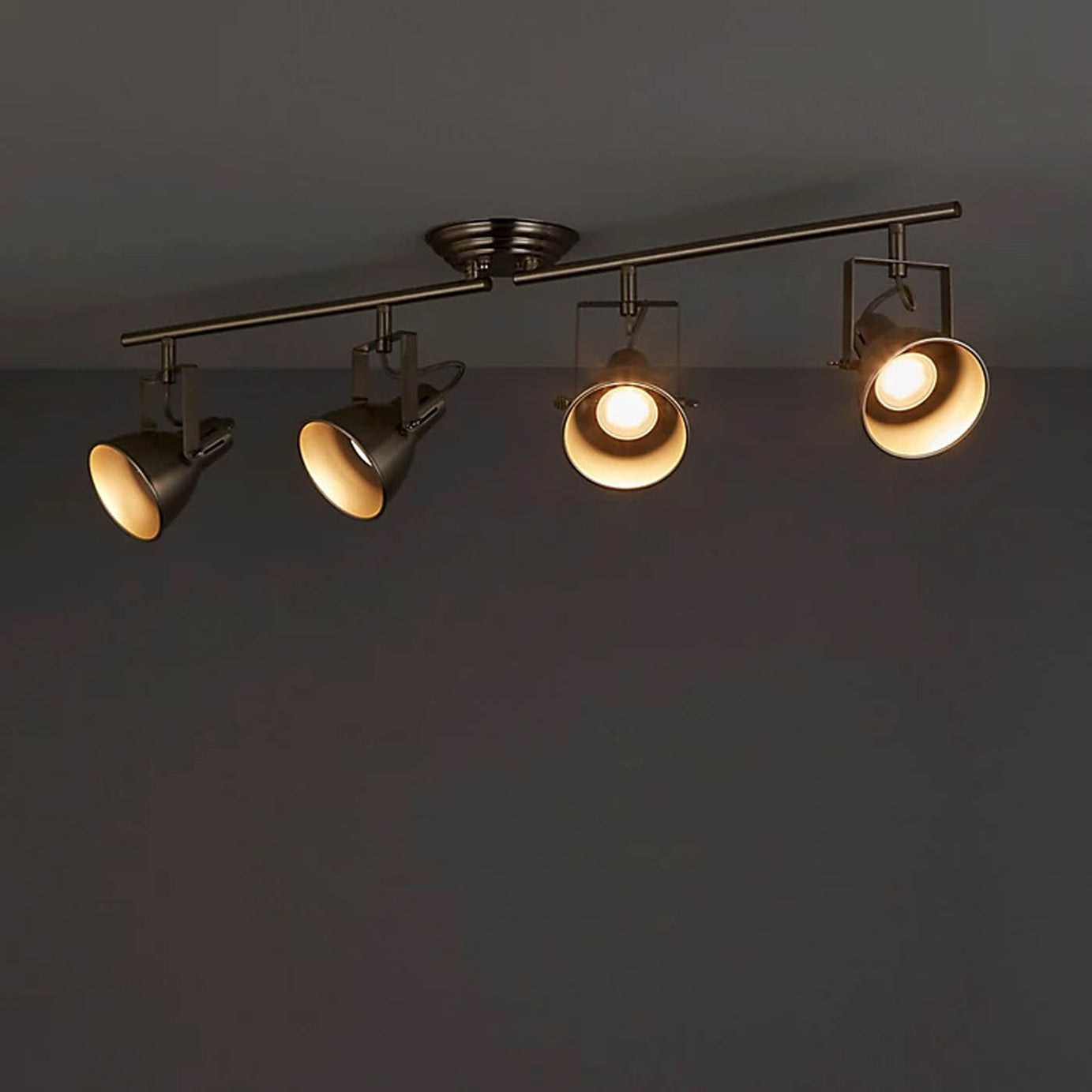 Ceiling Light 4 Way Spotlight GU10 Satin Chrome Adjustable Heads Kitchen Bar - Image 2