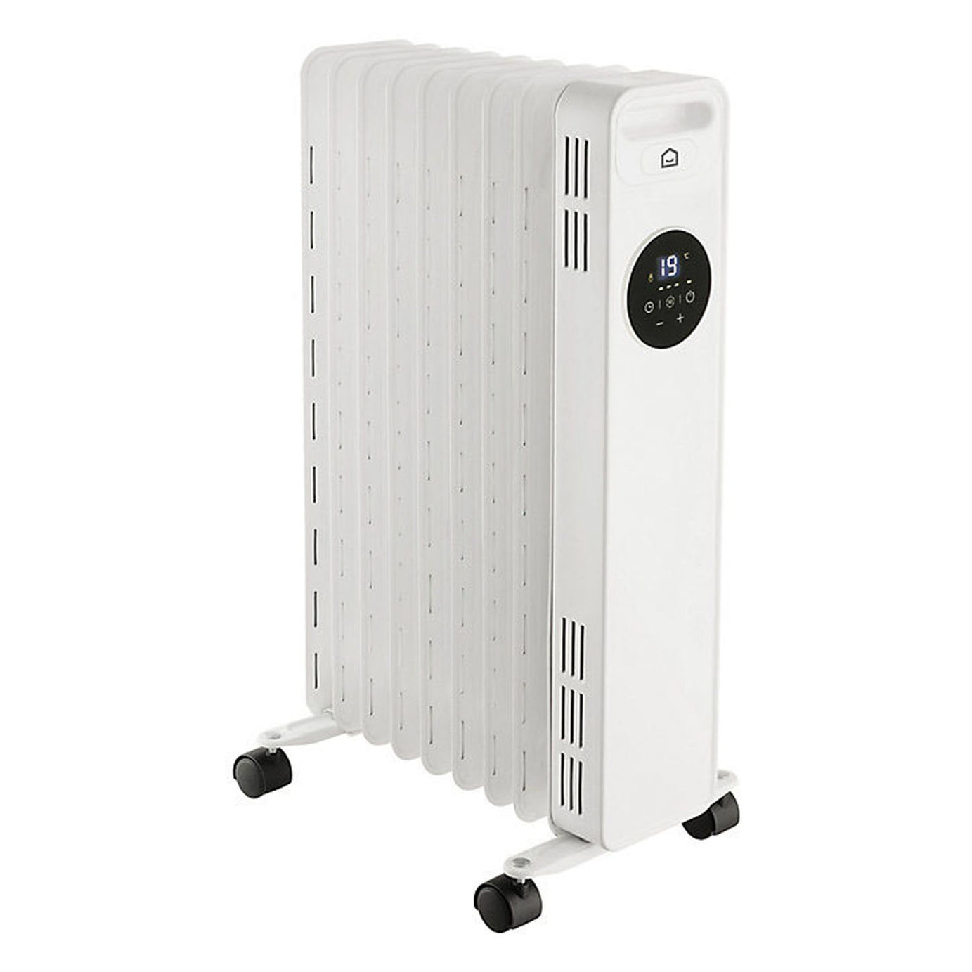 Oil Filled Radiator Electric Portable Heater White Programmable 3 Heat Settings - Image 1