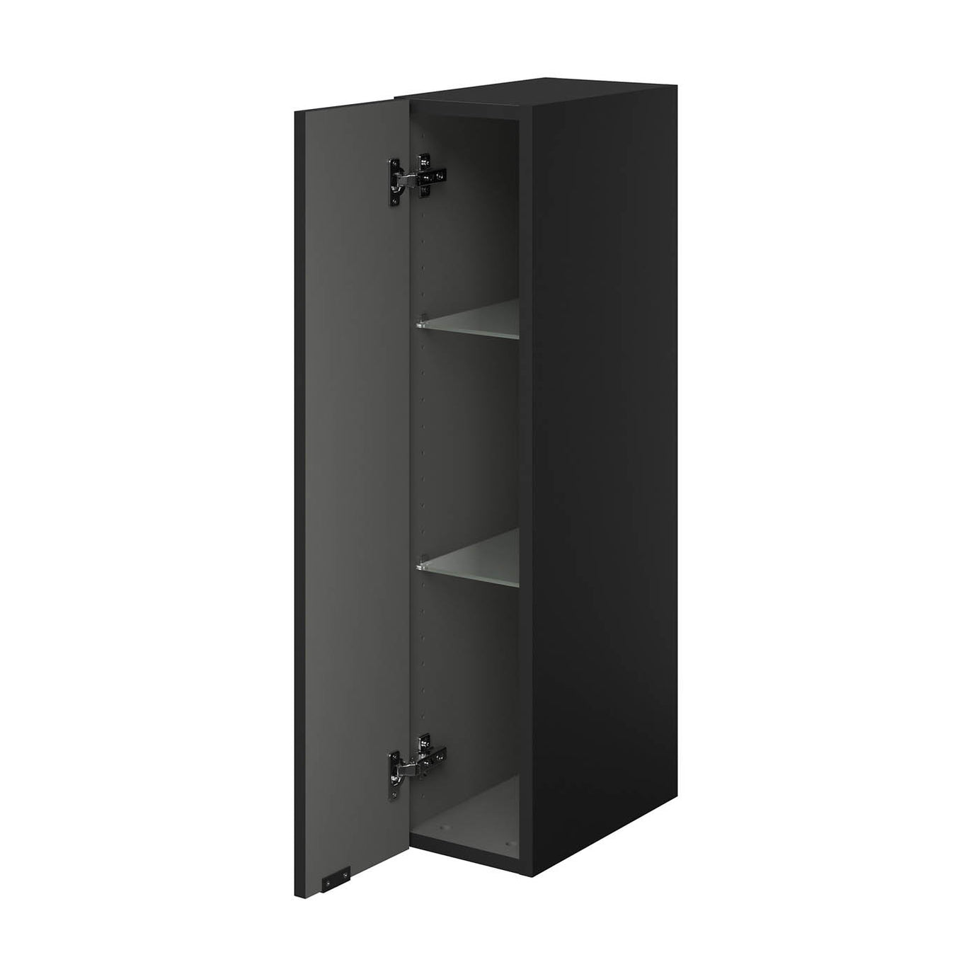GoodHome Imandra Deep Matt Black Bathroom Single Wall cabinet (H)90cm (W)20cm - Image 5