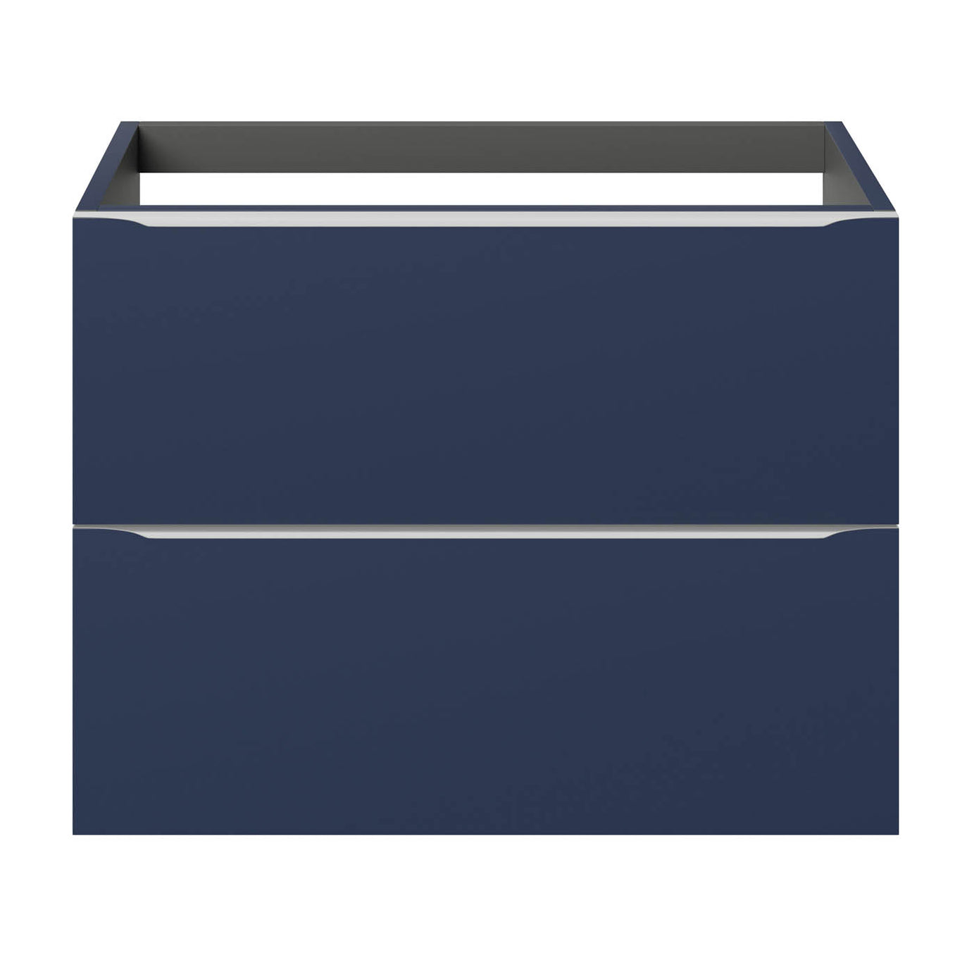 Imandra Bathroom Cabinet Under Sink Matt Blue Wall-Mounted 2 Drawer H600xW800mm - Image 4
