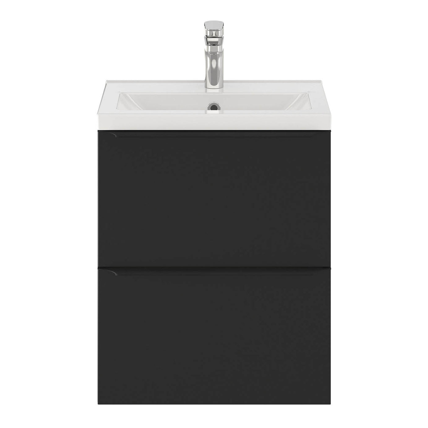 GoodHome Imandra Slimline Matt Black Wall-mounted Bathroom Cabinet H600mm W500mm - Image 4