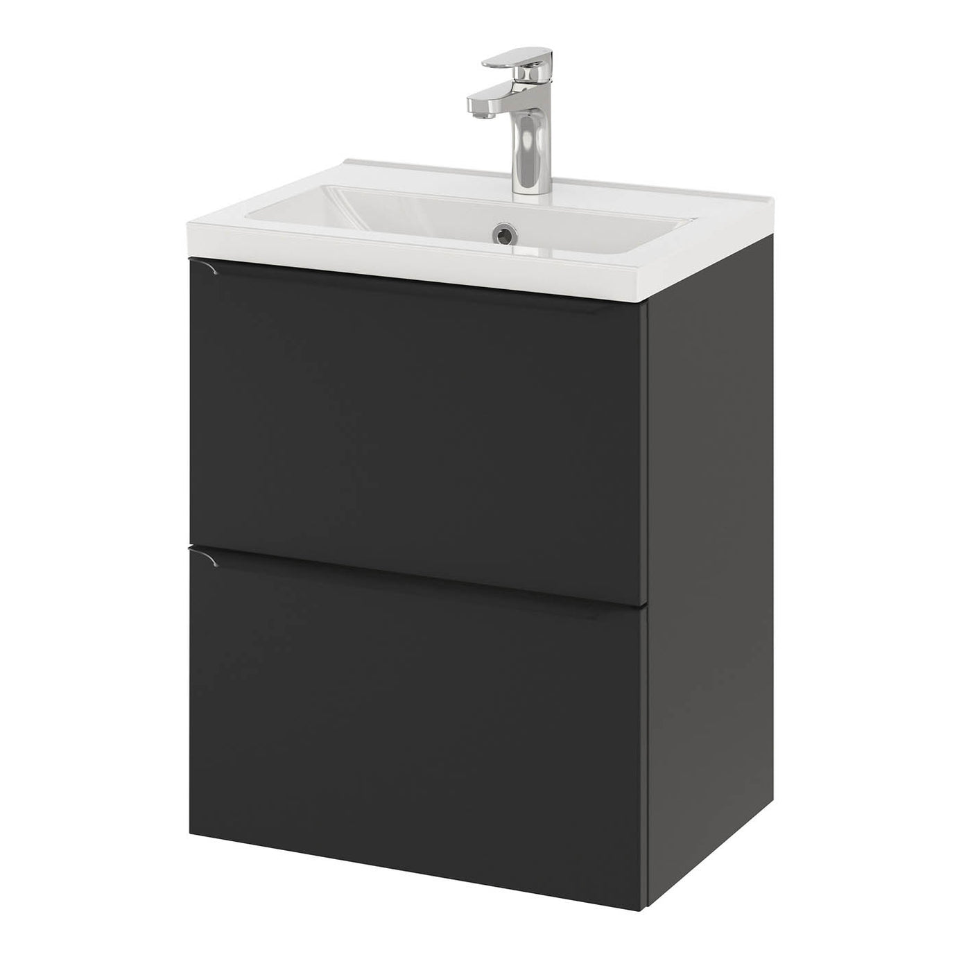 GoodHome Imandra Slimline Matt Black Wall-mounted Bathroom Cabinet H600mm W500mm - Image 5