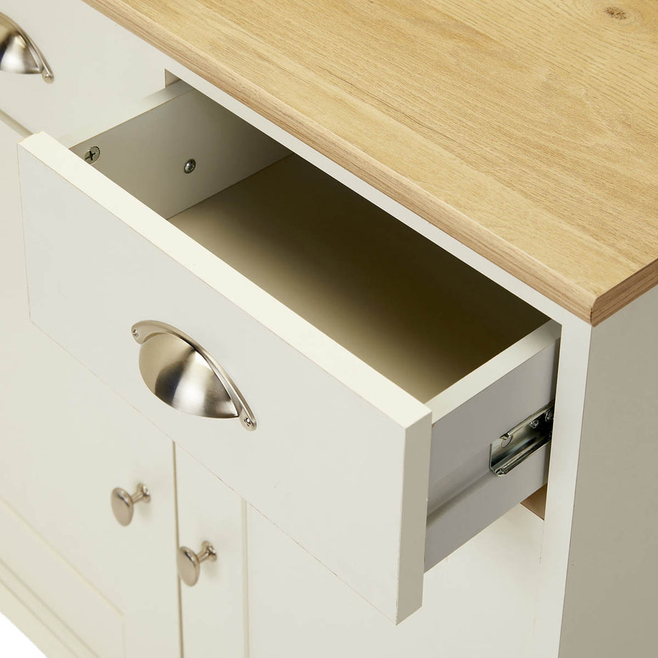 Letvica Shaker Sideboard 2 Drawer White Oak Effect (H)771mm (W)737mm (D)408mm - Image 5