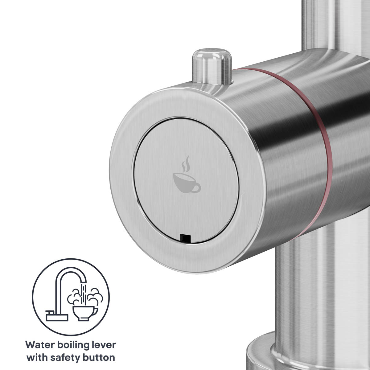 GoodHome Aji Matt Stainless steel effect Boiling water tap - Image 8