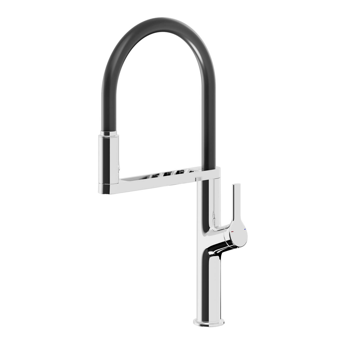 Kitchen Mixer Tap Spring Neck Swivel Contactless Activation Sensor Chrome Plated - Image 1