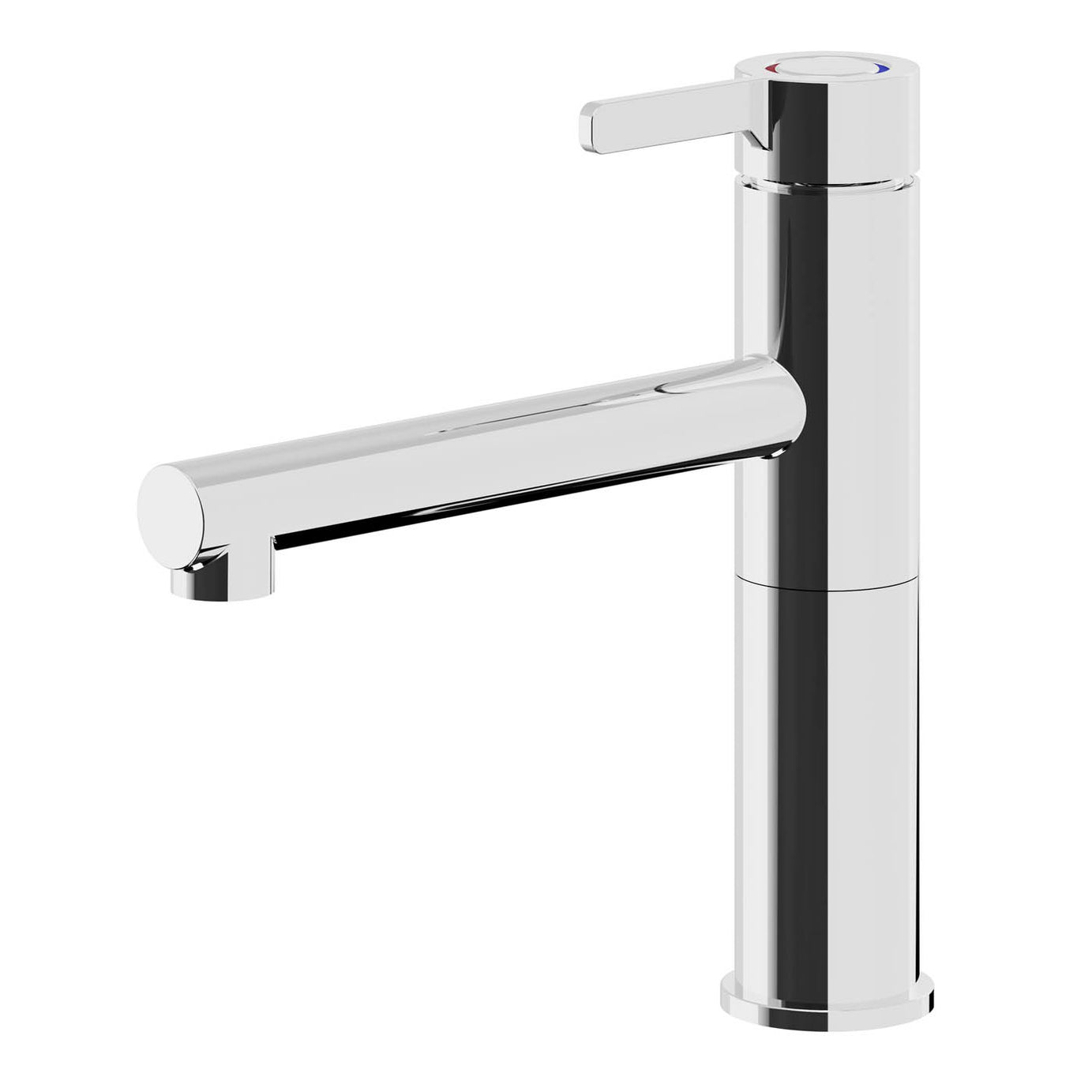 Kitchen Tap Mixer Chrome Gloss Single Lever Swivel Spout Contemporary Faucet - Image 1