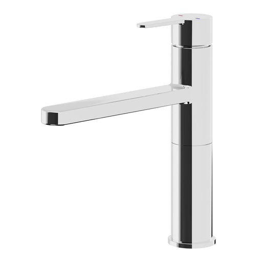 Kitchen Tap Mixer Single Lever Gloss Chrome Swivel Spout Contemporary Faucet - Image 1