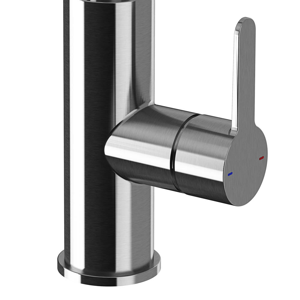 Kitchen Tap Mixer Stainless Steel Single Lever Swivel Spout Modern Faucet - Image 3