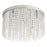 Ceiling Light Halogen 5 Lights Colours Brushed Glass Metal Chrome Effect - Image 1