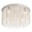 Ceiling Light Halogen 5 Lights Colours Brushed Glass Metal Chrome Effect - Image 2