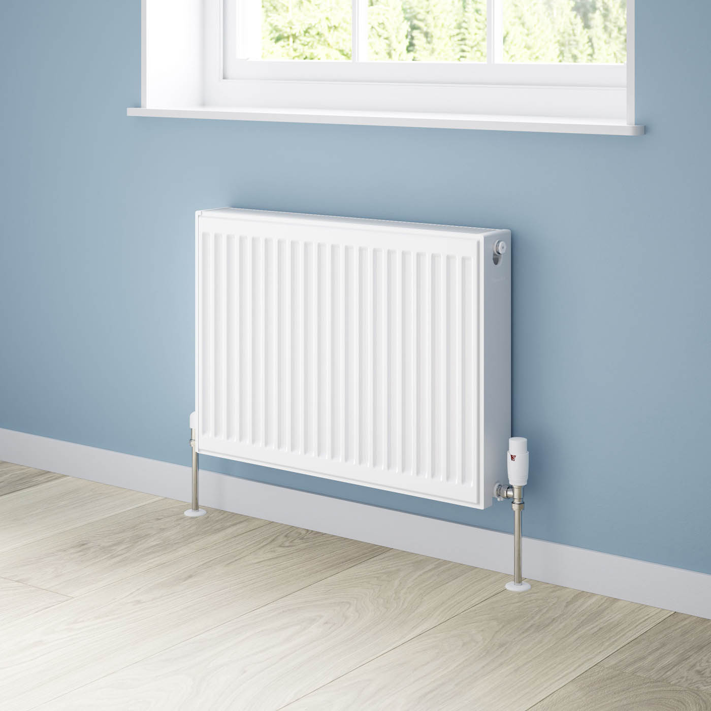 Flomasta Panel Radiator Type 22 Double White Horizontal Central Heating 50x70cm - Image 1