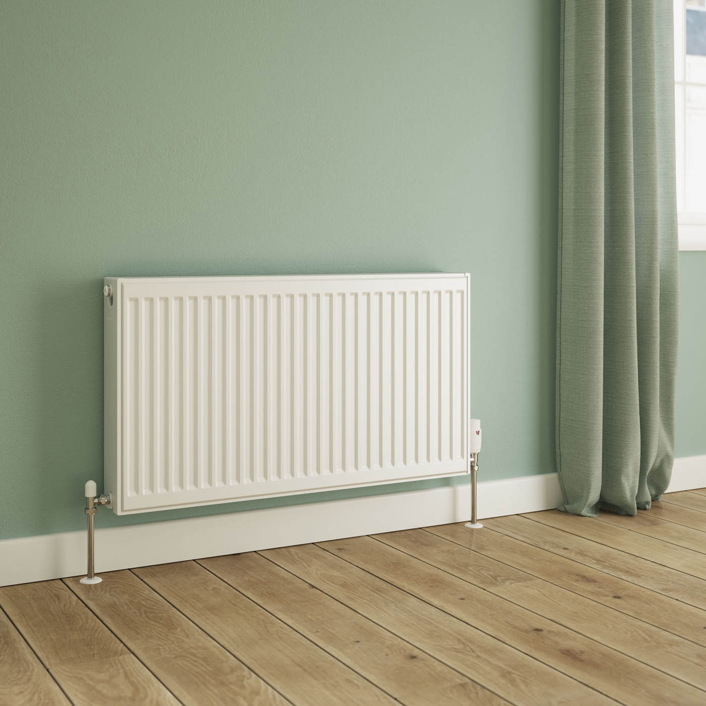 Flomasta Panel Radiator Type 22 Double White Horizontal Central Heating 50x90cm - Image 2