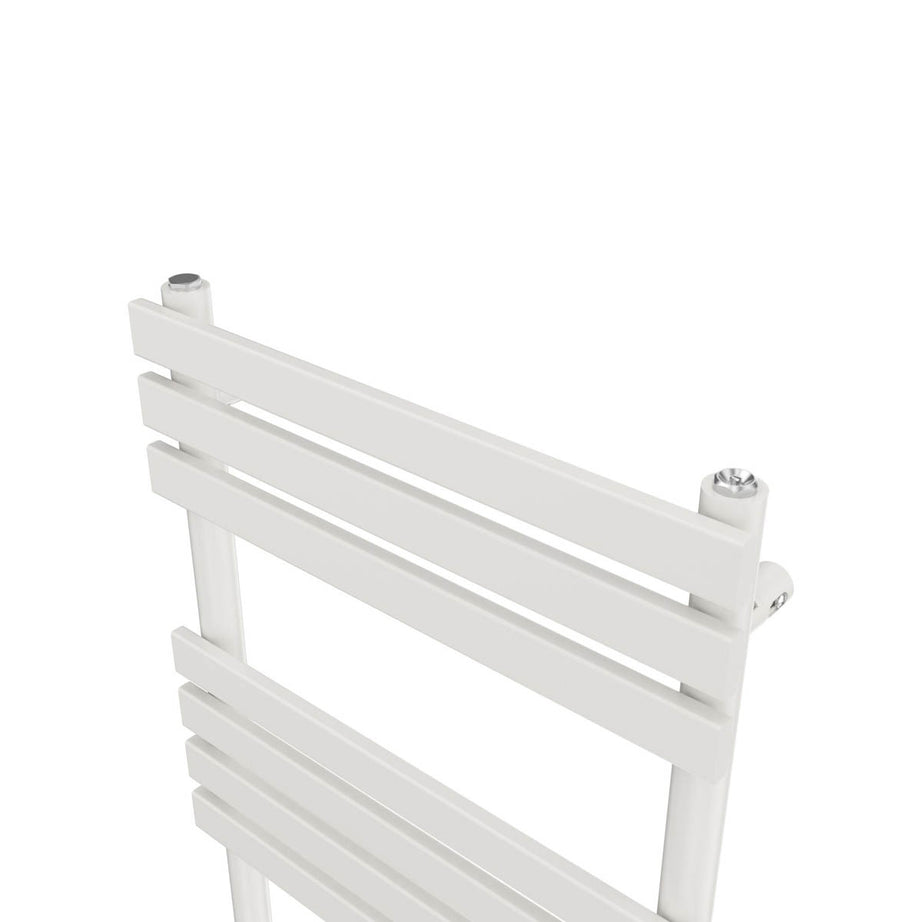 Towel Rail Radiator White Flat Steel Bathroom Ladder Warmer (H)97.4x(W)50cm - Image 5