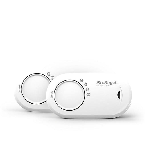Carbon Monoxide Detector Alarm Wireless 10 Years Life Battery Powered Pack Of 2 - Image 1