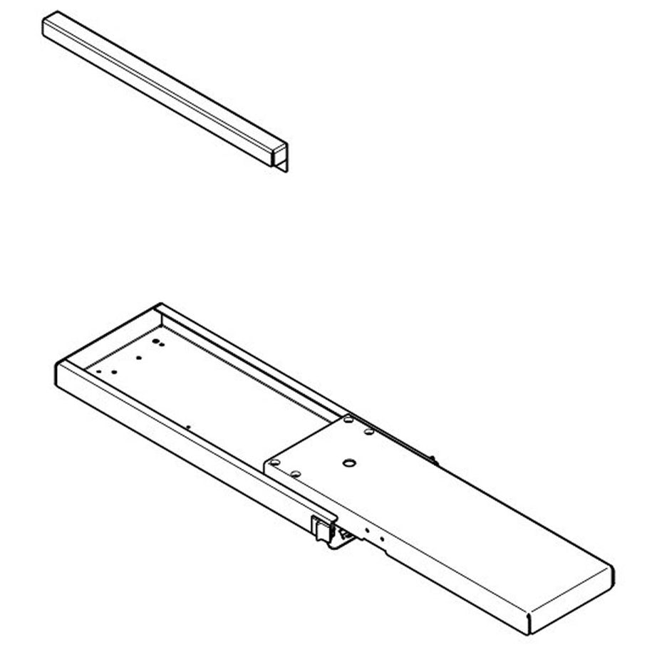 Pull Out Storage Runner Stainless Steel Chrome Effect 300mm Larder Unit (L)470mm - Image 3