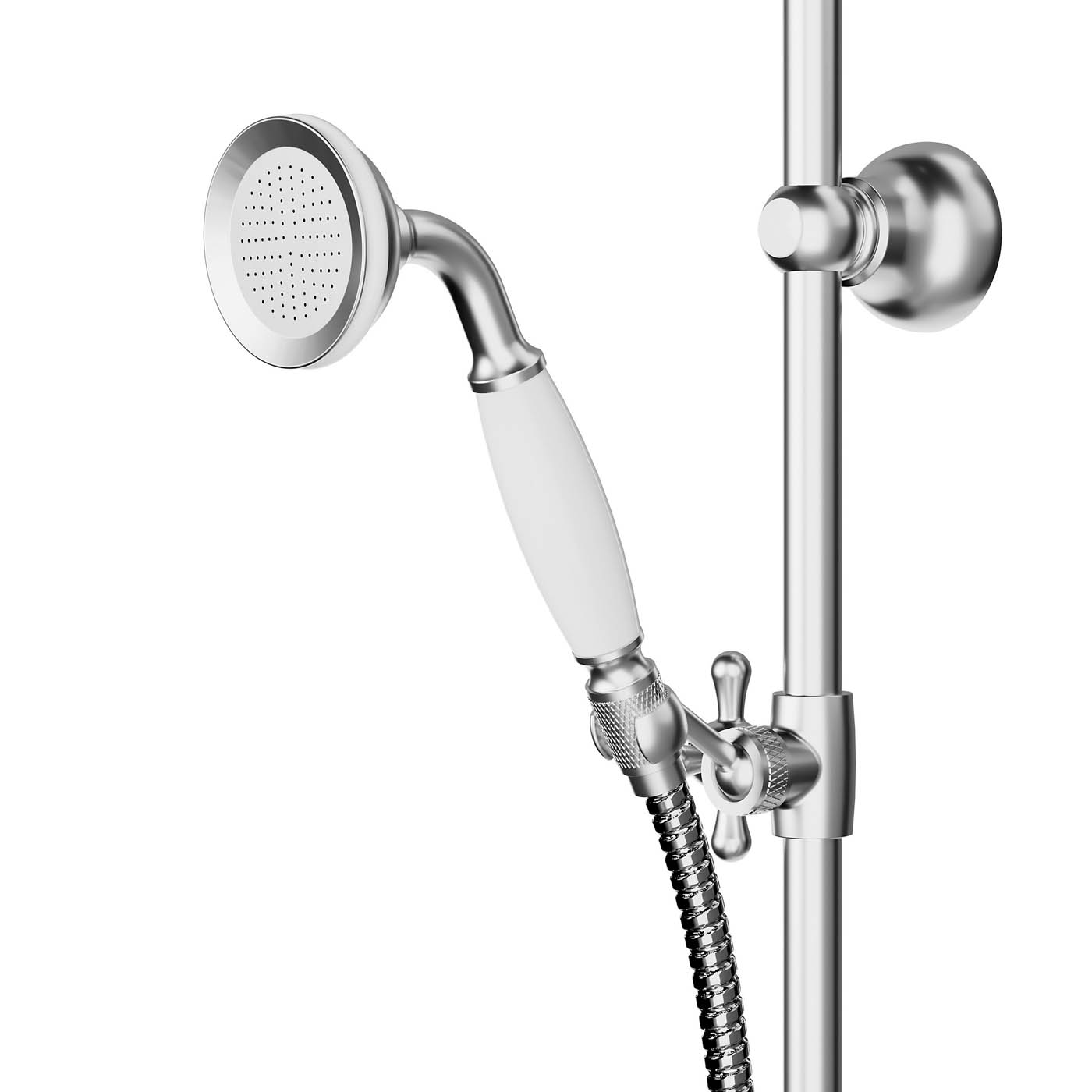 GoodHome Etel Chrome effect Single-spray pattern Shower kit - Image 4