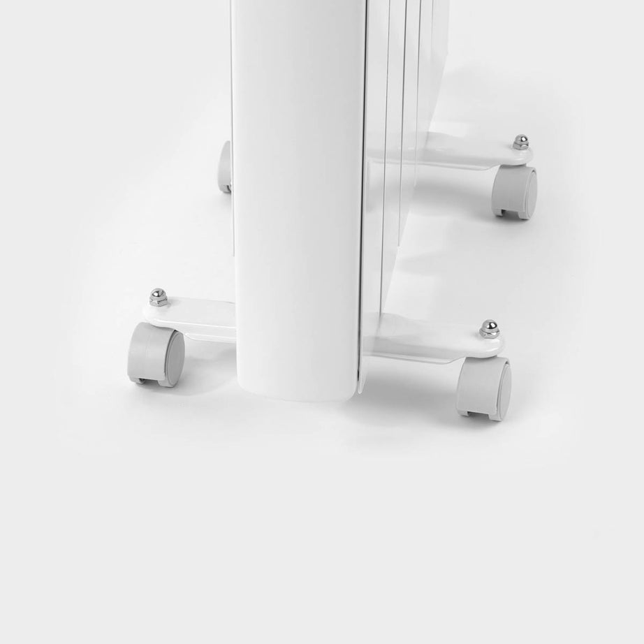 Convector Heater Smart Portable Electric White Timer Function Wheeled 1500W - Image 2