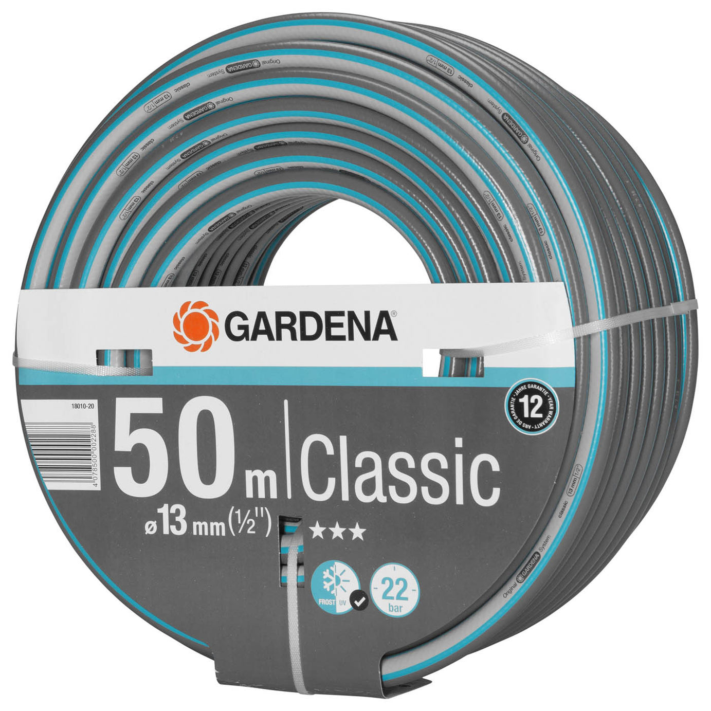 Gardena Hose Pipe 18010-20 Blue Multi-Purpose Classic UV Resistant (D)½"x (L)50m - Image 1