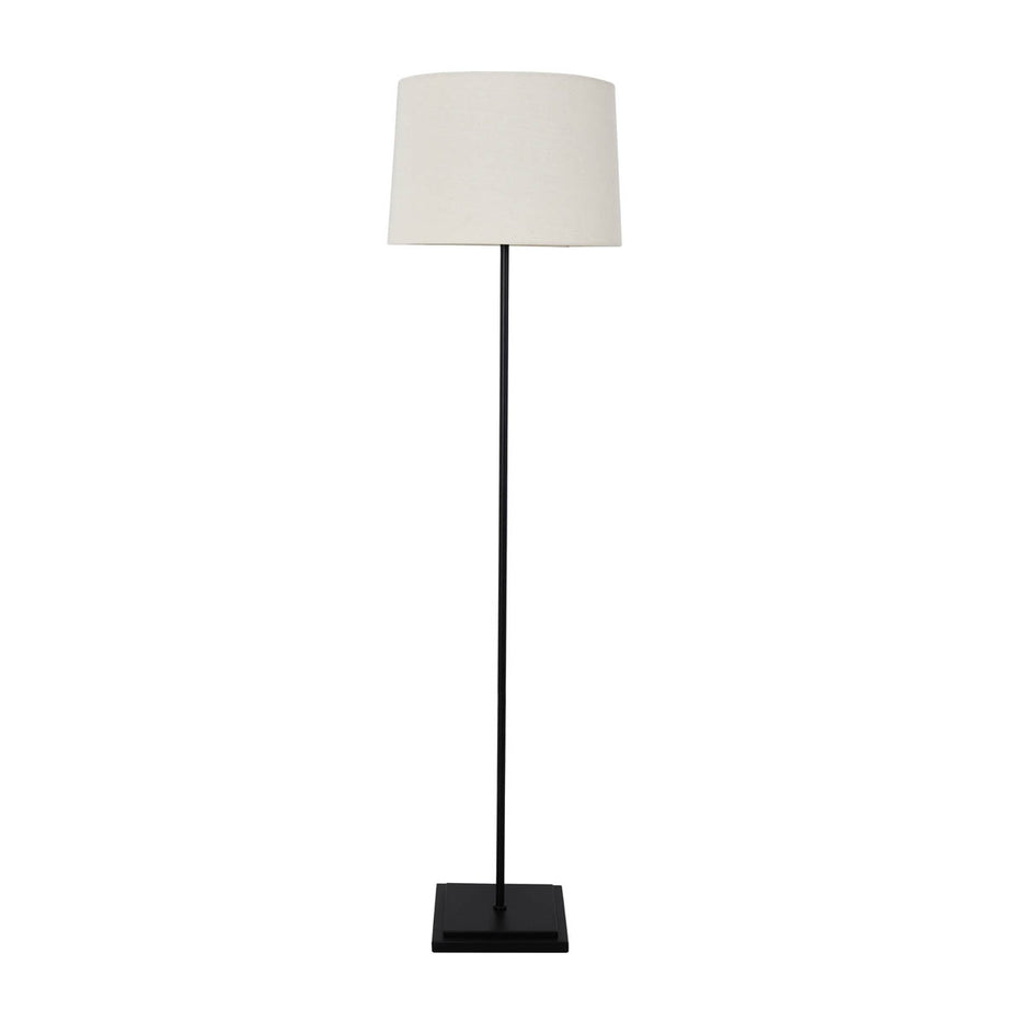 LED Floor Lamp Matt Black Freestanding Ivory Shade Living Room Bedroom H157.5cm - Image 5