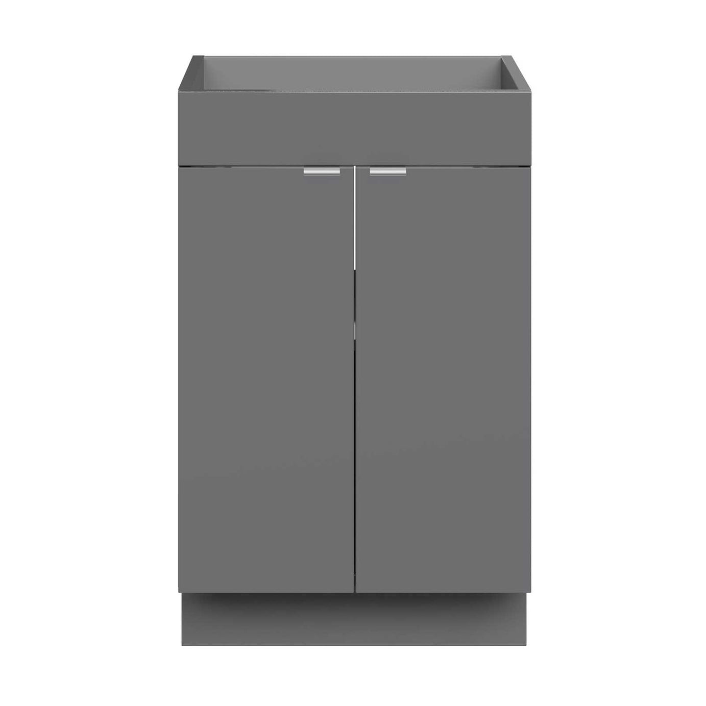 GoodHome Imandra Slimline Gloss Grey Double Bathroom Cabinet (H) 820mm (W) 500mm - Image 4