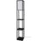 Floor Lamp Bamboo 4-Tier Storage Display Shelf Matt Black And White Modern - Image 1