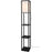 Floor Lamp Bamboo 4-Tier Storage Display Shelf Matt Black And White Modern - Image 3