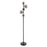 Floor Lamp 5 Light Black Modern Smoke Glass Steel Standing Tall Living Room 5W - Image 1