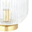Table Lamp Bedside Desk Light Vintage Design Clear Ribbed Flass Brushed Brass - Image 3