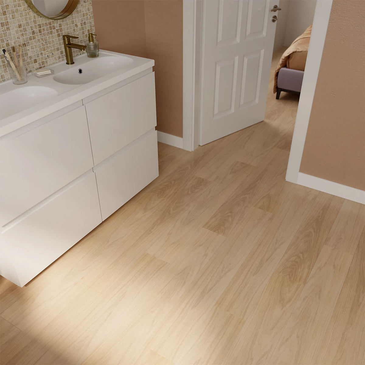 GoodHome Classy Oak Effect Click Flooring 1.98m2 Composite Floor Planks - Image 3