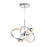 LED Ceiling Light Entwined Dimmable Round Beaded Warm White Chrome Effect Modern - Image 3