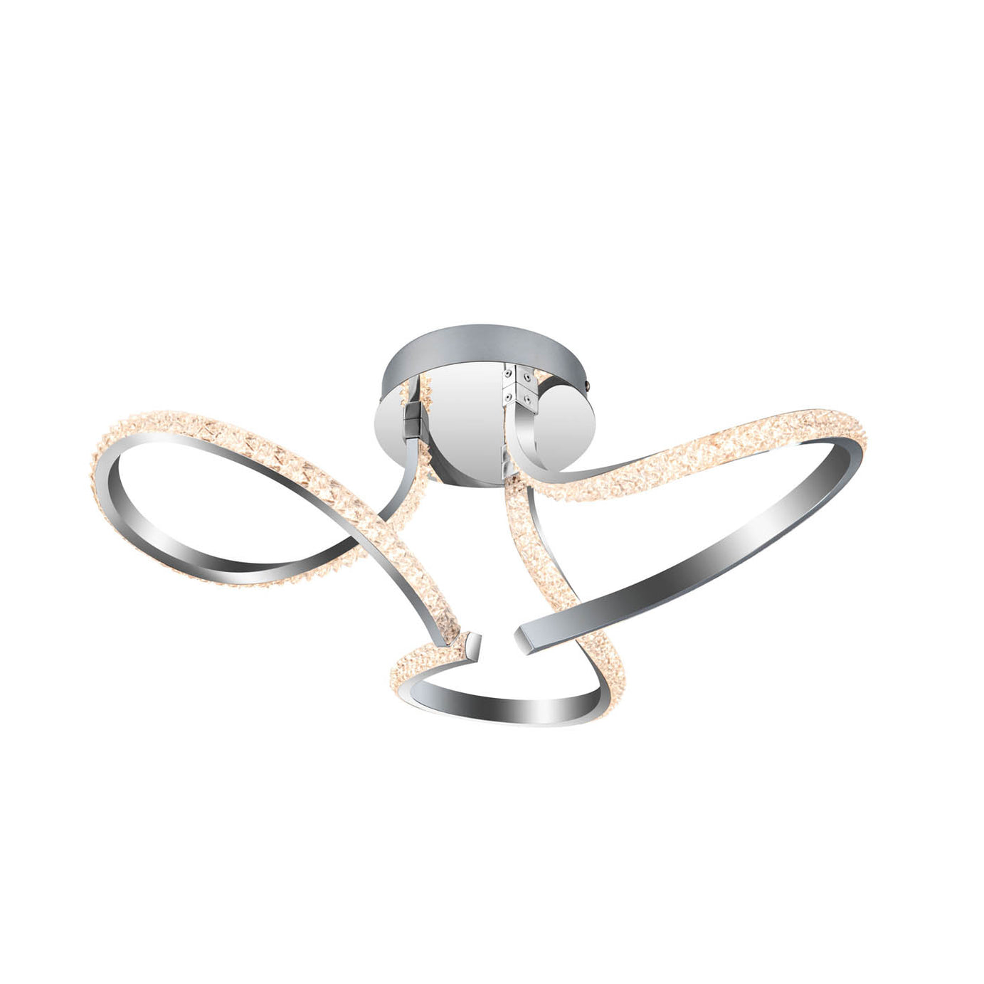 LED Ceiling Light Warm White 1700lm Round Beaded Metal Plastic Living Room 22W - Image 1