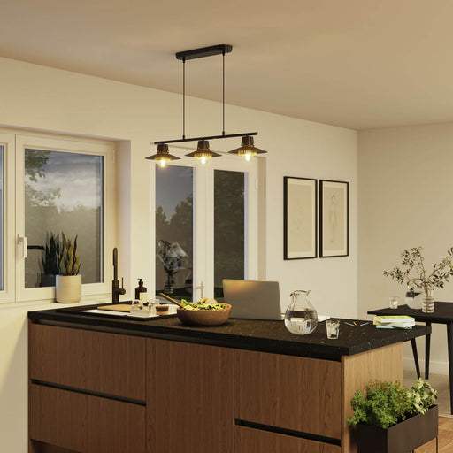 Ceiling Light Matt Black Gold 3 Way LED E27 Adjustable Pendant Indoor Modern - Image 1