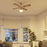 Ceiling Fan Light 3 Speeds Glass Metal Antique Brass Effect Traditional - Image 2