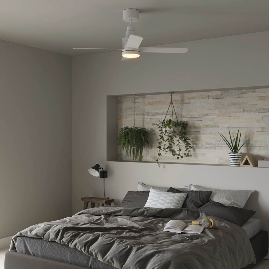 LED Ceiling Light With Fan White Remote Control Dimmable Reversible Modern - Image 2