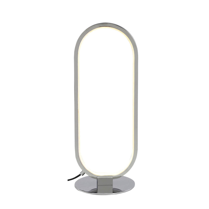 Papua Table Lamp Oval Integrated LED 500lm Chrome Warm White Light 3000K - Image 3