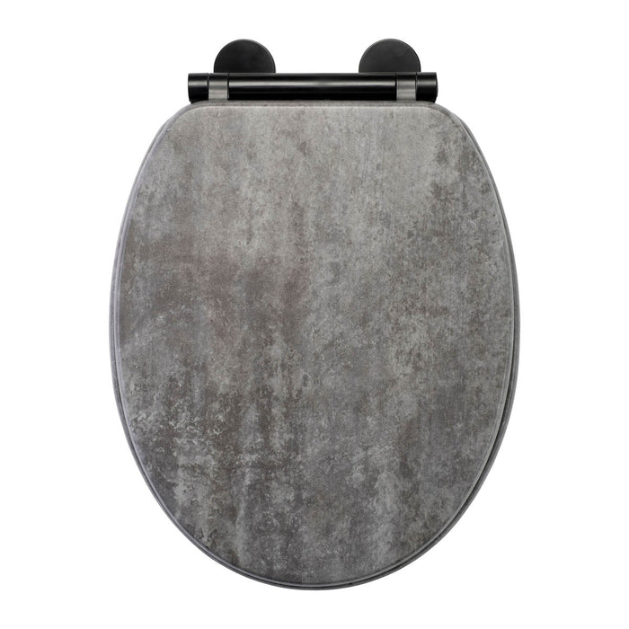 Croydex Toilet Seat Grey Slate Standard Soft Close Quick Release Adjustable - Image 3