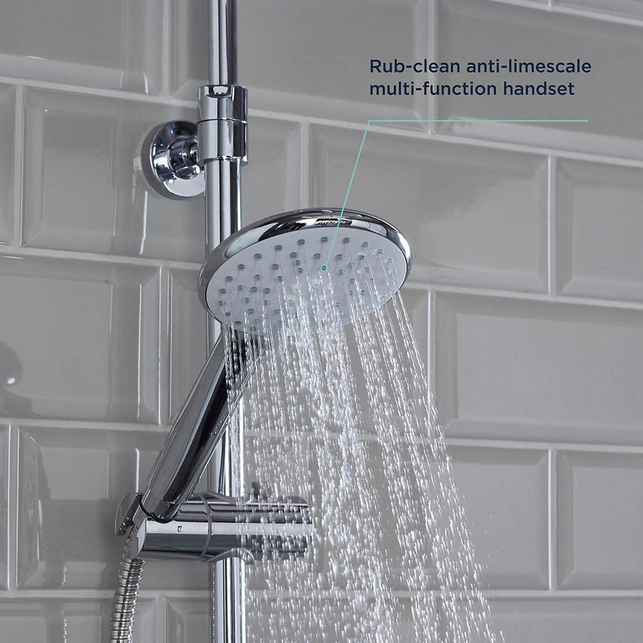 Bristan Mixer Shower Thermostatic Multi Head Round Gloss Chrome Effect Rear Fed - Image 5