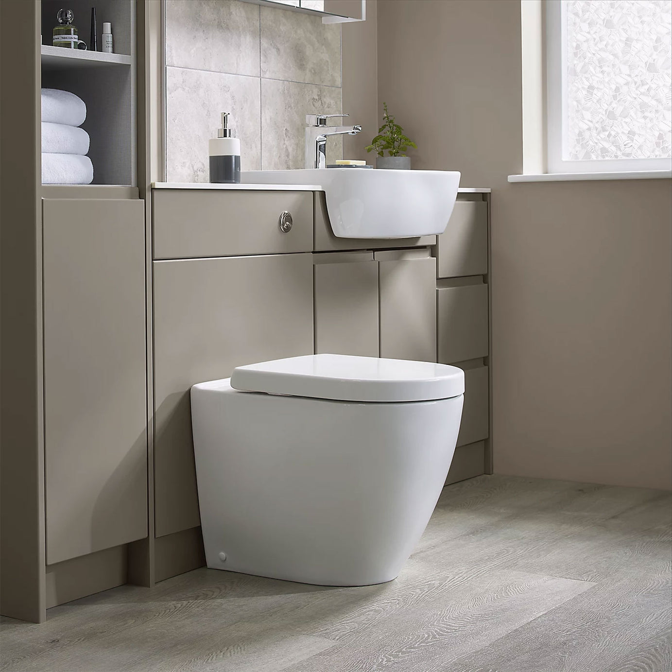 Ashford Matt Cashmere Shaker 3 Drawer Base Unit 300mm Bathroom Cabinet - Image 3