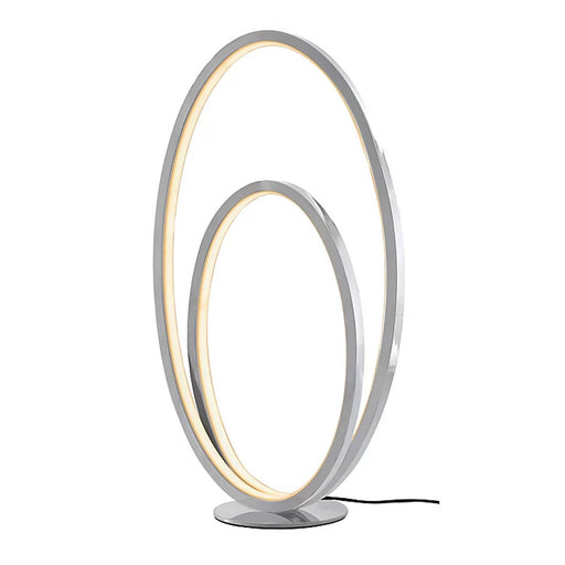 GoodHome Table Lamp Integrated LED 650lm Abstract Warm White Silver Effect 3000K - Image 1