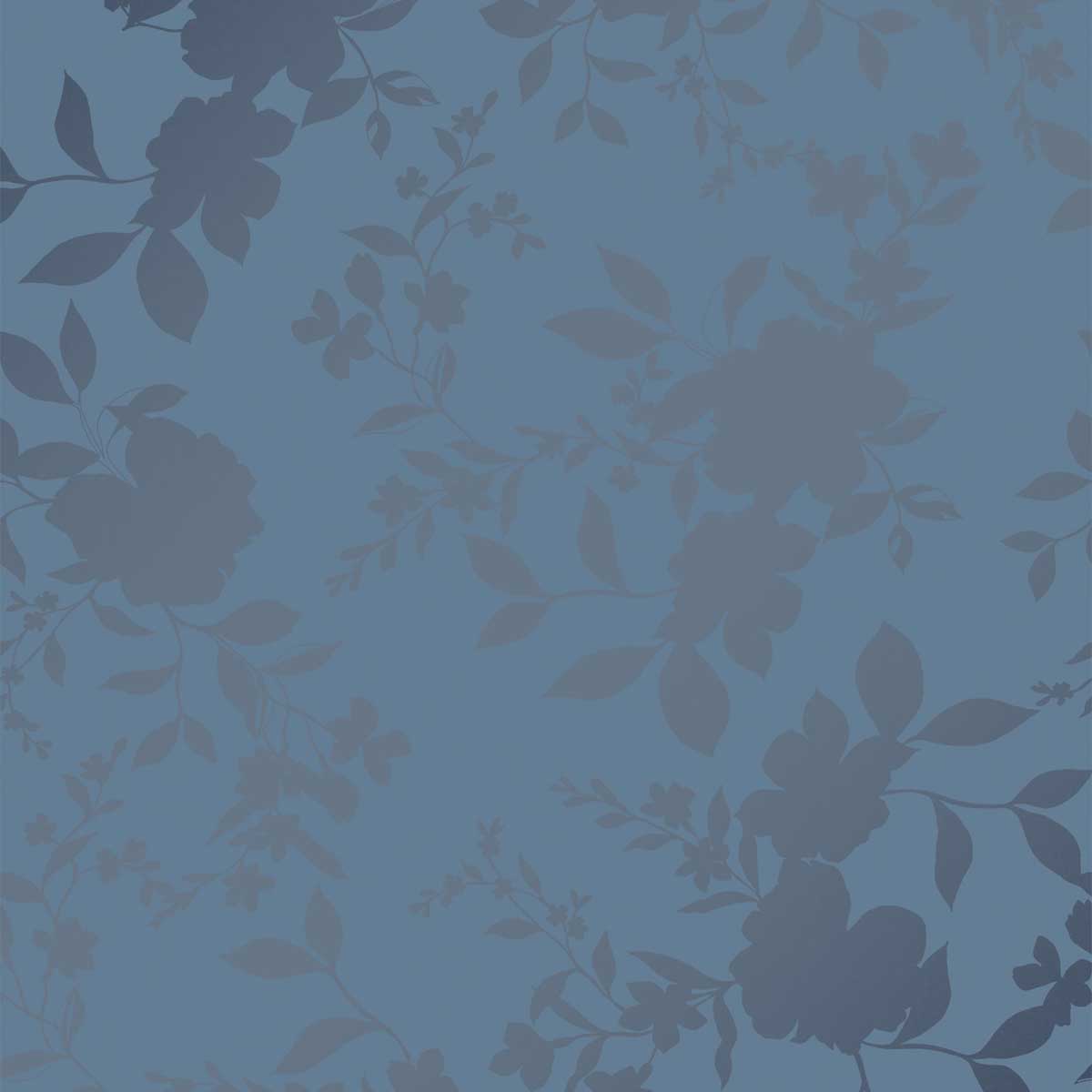 Wallpaper Roll Midnight Blue Floral Leaves Bold Smooth Patterned Modern - Image 1