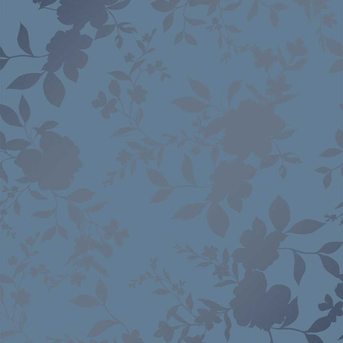 Wallpaper Roll Midnight Blue Floral Leaves Bold Smooth Patterned Modern - Image 1